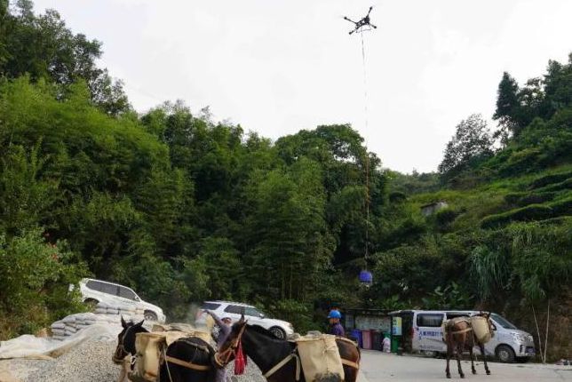 三峡新通道建设一线见闻：马帮与无人机“同框”